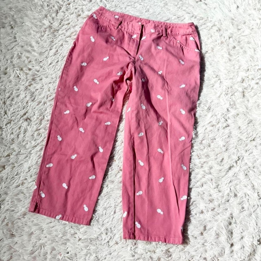 Tropical‎ Fruit Pineapple Quirky Eclectic Grandma Core Capris Womens 6 Lifestyle